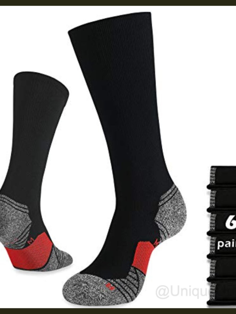 Men's Athletic Over-the-Calf Running Socks Cushioned Arch Support